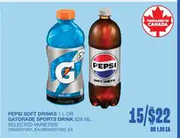 Wholesale Club PEPSI SOFT DRINKS 1 L OR GATORADE SPORTS DRINK 828 ML offer