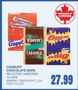 Wholesale Club CADBURY CHOCOLATE BARS, 12-48'S offer
