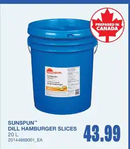 Wholesale Club SUNSPUN DILL HAMBURGER SLICES offer