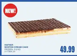Wholesale Club HAFNER BOSTON CREAM CAKE offer