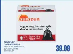 Wholesale Club SUNSPUN GARBAGE BAGS, 30 X 38, 250'S offer