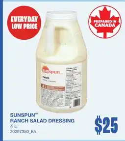 Wholesale Club SUNSPUN RANCH SALAD DRESSING offer