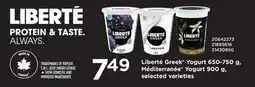 Fortinos LIBERTÉ GREEK YOGURT 650-750 G, MÉDITERRANÉE YOGURT 900 G offer