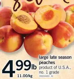 Fortinos LARGE LATE SEASON PEACHES offer