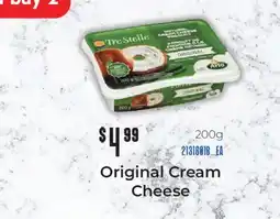 Fortinos TRE STELLE ORIGINAL CREAM CHEESE offer