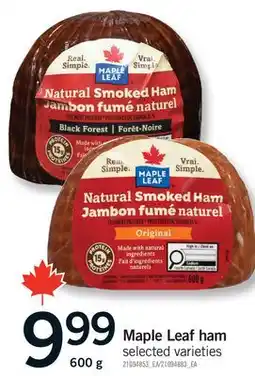 Fortinos MAPLE LEAF HAM offer