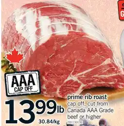 Fortinos PRIME RIB ROAST offer