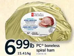Fortinos PC BONELESS SPIRAL HAM offer