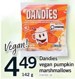 Fortinos DANDIES VEGAN PUMPKIN MARSHMALLOWS offer