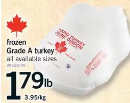 Fortinos FROZEN GRADE A TURKEY offer