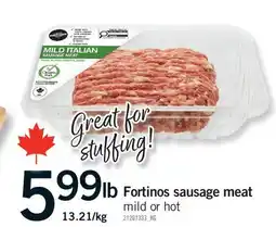 Fortinos FORTINOS SAUSAGE MEAT offer