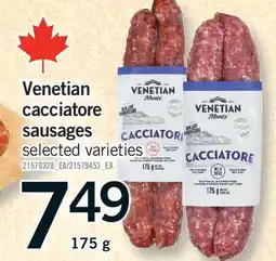 Fortinos VENETIAN CACCIATORE SAUSAGES offer