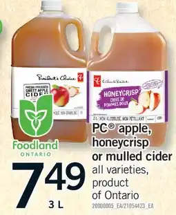 Fortinos PC APPLE, HONEYCRISP OR MULLED CIDER offer