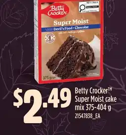 Fortinos BETTY CROCKER SUPER MOIST CAKE MIX offer