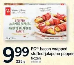 Fortinos PC BACON WRAPPED STUFFED JALAPEÑO PEPPERS offer
