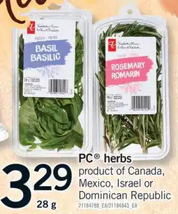Fortinos PC HERBS offer