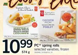 Fortinos PC SPRING ROLLS offer