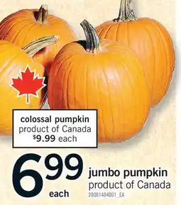 Fortinos JUMBO PUMPKIN offer