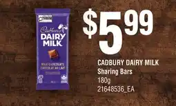 Fortinos CADBURY DAIRY MILK SHARING BARS offer