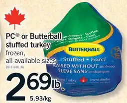 Fortinos PC OR BUTTERBALL STUFFED TURKEY offer