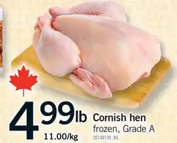 Fortinos CORNISH HEN offer