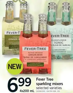 Fortinos FEVER TREE SPARKLING MIXERS offer