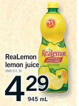 Fortinos REALEMON LEMON JUICE offer