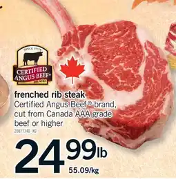 Fortinos FRENCHED RIB STEAK offer