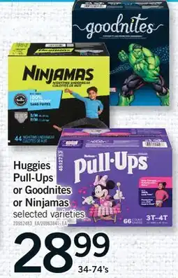 Fortinos HUGGIES PULL-UPS OR GOODNITES OR NINJAMAS, 34-74's offer
