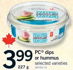 Fortinos PC DIPS OR HUMMUS offer