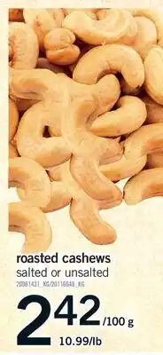 Fortinos ROASTED CASHEWS offer