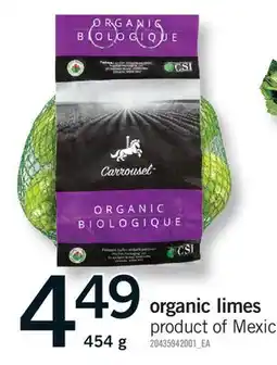 Fortinos ORGANIC LIMES offer