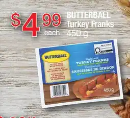 Fortinos BUTTERBALL TURKEY FRANKS offer