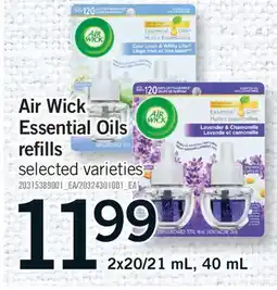 Fortinos AIR WICK ESSENTIAL OILS REFILLS, 2X20/21 ML offer