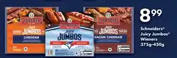 Fortinos SCHNEIDERS JUICY JUMBOS WIENER, 375g-450g offer