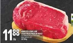Metro BONELESS STRIP LOIN STEAK VALUE PACK OR ROAST offer