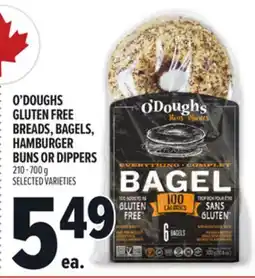 Metro O'DOUGHS GLUTEN FREE BREADS, BAGELS, HAMBURGER BUNS OR DIPPERS offer