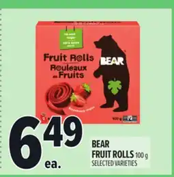 Metro BEAR FRUIT ROLLS offer