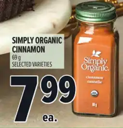 Metro SIMPLY ORGANIC CINNAMON offer