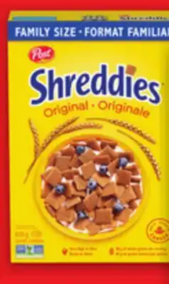 Metro GENERAL MILLS OR POST FAMILY SIZE CEREAL offer