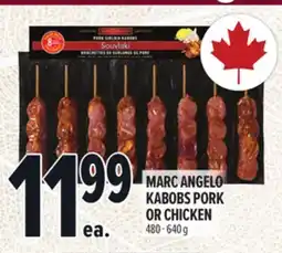Metro MARC ANGELO KABOBS PORK OR CHICKEN offer
