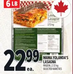 Metro MAMA YOLANDA'S LASAGNA offer