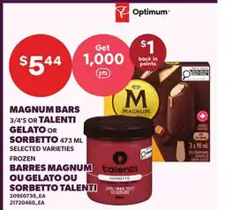 Independent City Market MAGNUM BARS, 3/4'S OR TALENTI GELATO OR SORBETTO offer