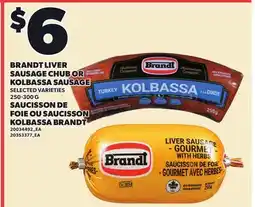 Independent City Market BRANDT LIVER SAUSAGE CHUB OR KOLBASSA SAUSAGE offer