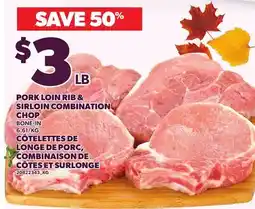 Independent City Market PORK LOIN RIB & SIRLOIN COMBINATION CHOP offer