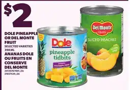 Independent City Market DOLE PINEAPPLE OR DEL MONTE FRUIT offer