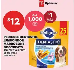 Independent City Market PEDIGREE DENTASTIX, JUMBONE OR MARROBONE DOG TREATS, 500 G-1.9 KG offer