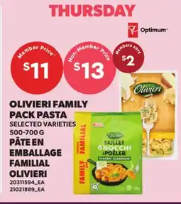 Independent City Market OLIVIERI FAMILY PACK PASTA offer