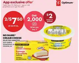 Independent City Market NO NAME CREAM CHEESE, 227/250 G offer