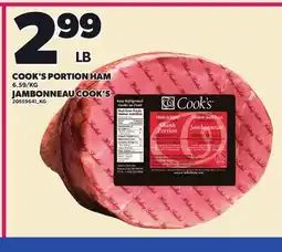 Independent City Market COOK'S PORTION HAM offer